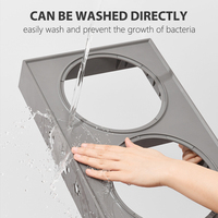 Psy podwójne miski ze stojakiem regulowana wysokość karmienie zwierząt domowych miska średniej wielkości dużego psa podwyższone karmniki wody dla kota stół podnoszony 4